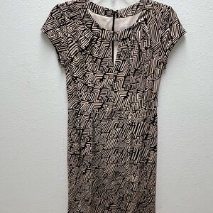 Madison Leigh Black and White Maze Mini Dress